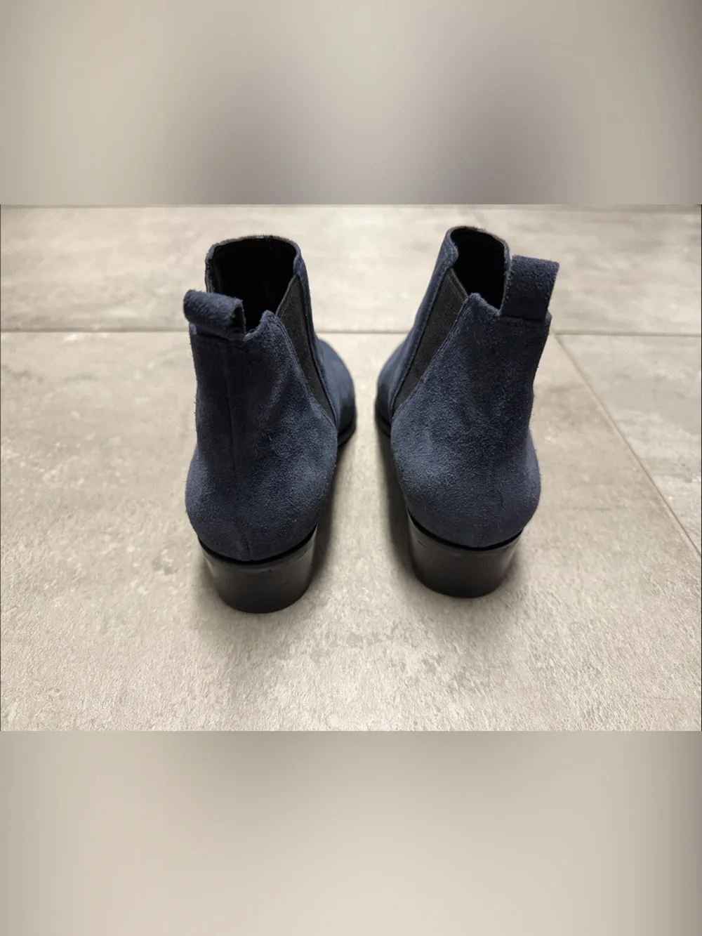 Marc Fisher Navy Suede Pointed Ankle Booties